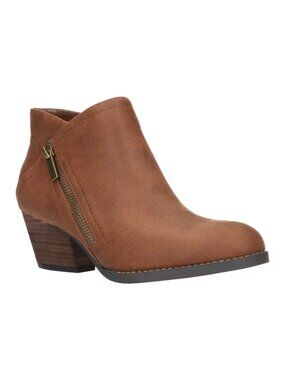 Bella Vita Bobbi Stacked Heel Ankle Boots Light Brown Women's - Size 8.5M
